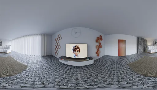 Modern Living Room Media Space