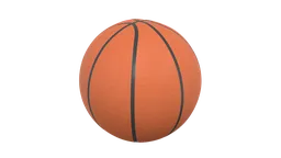 Detailed cartoon-style 3D basketball model suitable for Blender rendering and general CG projects.
