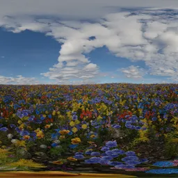 Beautiful flower field