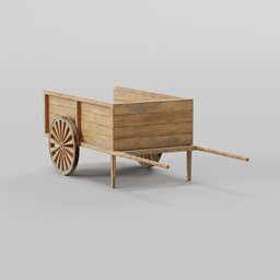 Wooden Cart 90x250x81