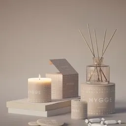 Candle and chocolate scene