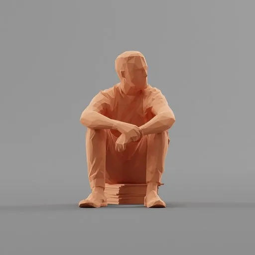 Lowpoly Male Sitting