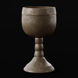 Realistic goblet 3D model in Blender with detailed texture and shading, perfect for digital art projects.