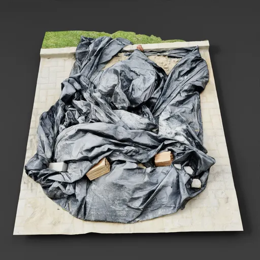 Pile of black plastic