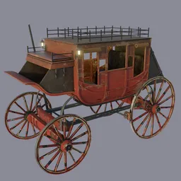 Old Worn Stagecoach