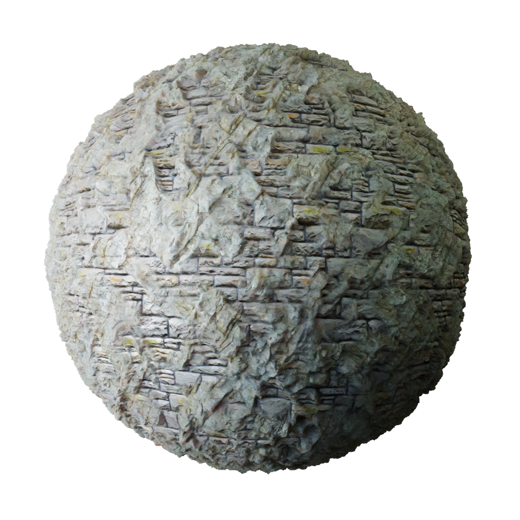 Rock Stone Wall FREE stone materials BlenderKit