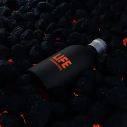 Dark Lava Bottle Mockup