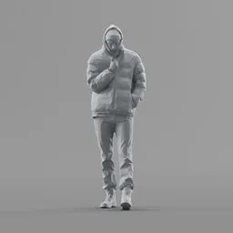 Lowpoly Male Walking