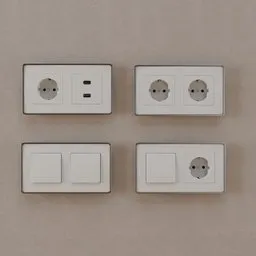 Set switch & socket Simon 82