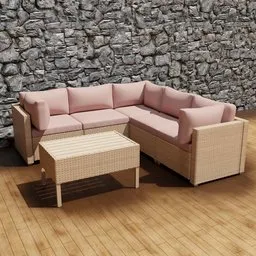Rattan Corner Sofa Set