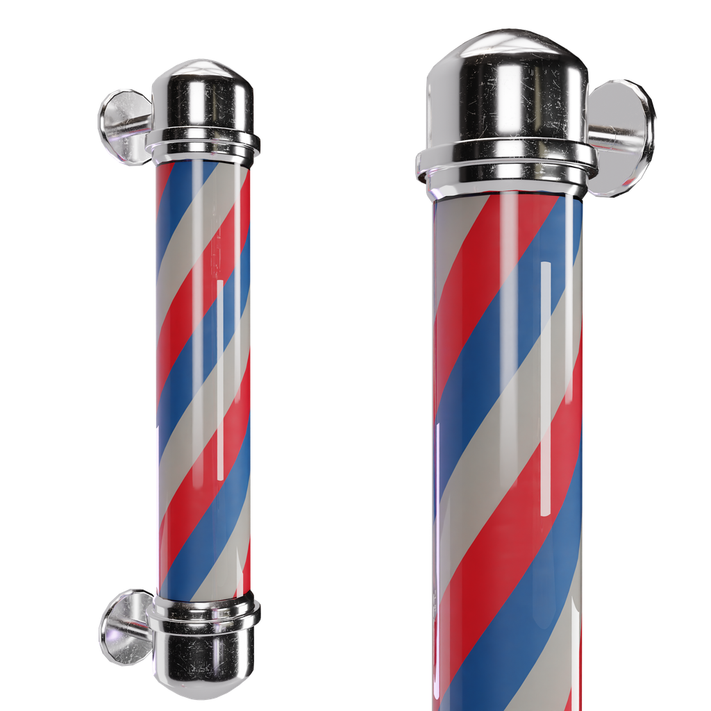 Barber Shope Pole Shopping / Retail models BlenderKit
