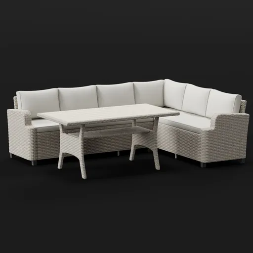 Outdoor Wicker Dining Sofa Set