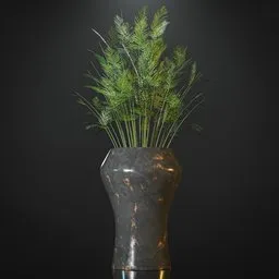 Indoor vase bamboo tree