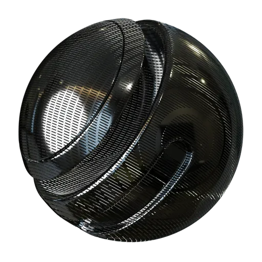 High-resolution PBR metal grill material with elongated holes for 3D modeling and rendering in Blender.