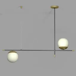 Modern Nostalgia Pendant light 2 bulbs