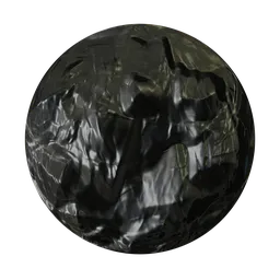 3D PBR trash bag material texture with adjustable rubbish, wrinkling, and tension settings for realistic rendering in Blender.
