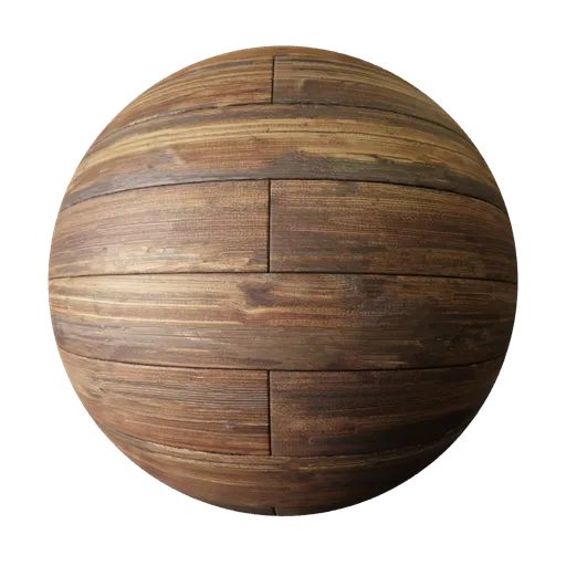2K PBR texture for wooden floorboards suitable for Blender 3D, with detailed wood grain, seamless tiling, and realistic displacement.