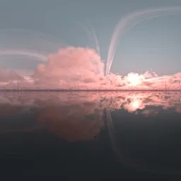Pink cloudy horizon