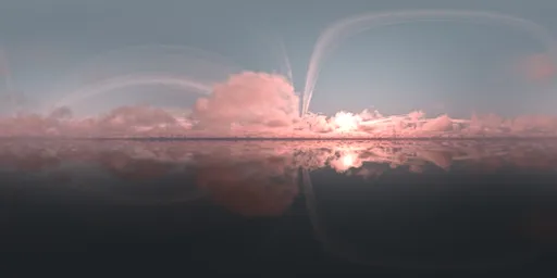 Pink cloudy horizon