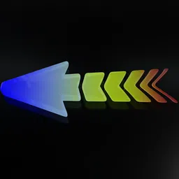 Colorful glowing arrow 08