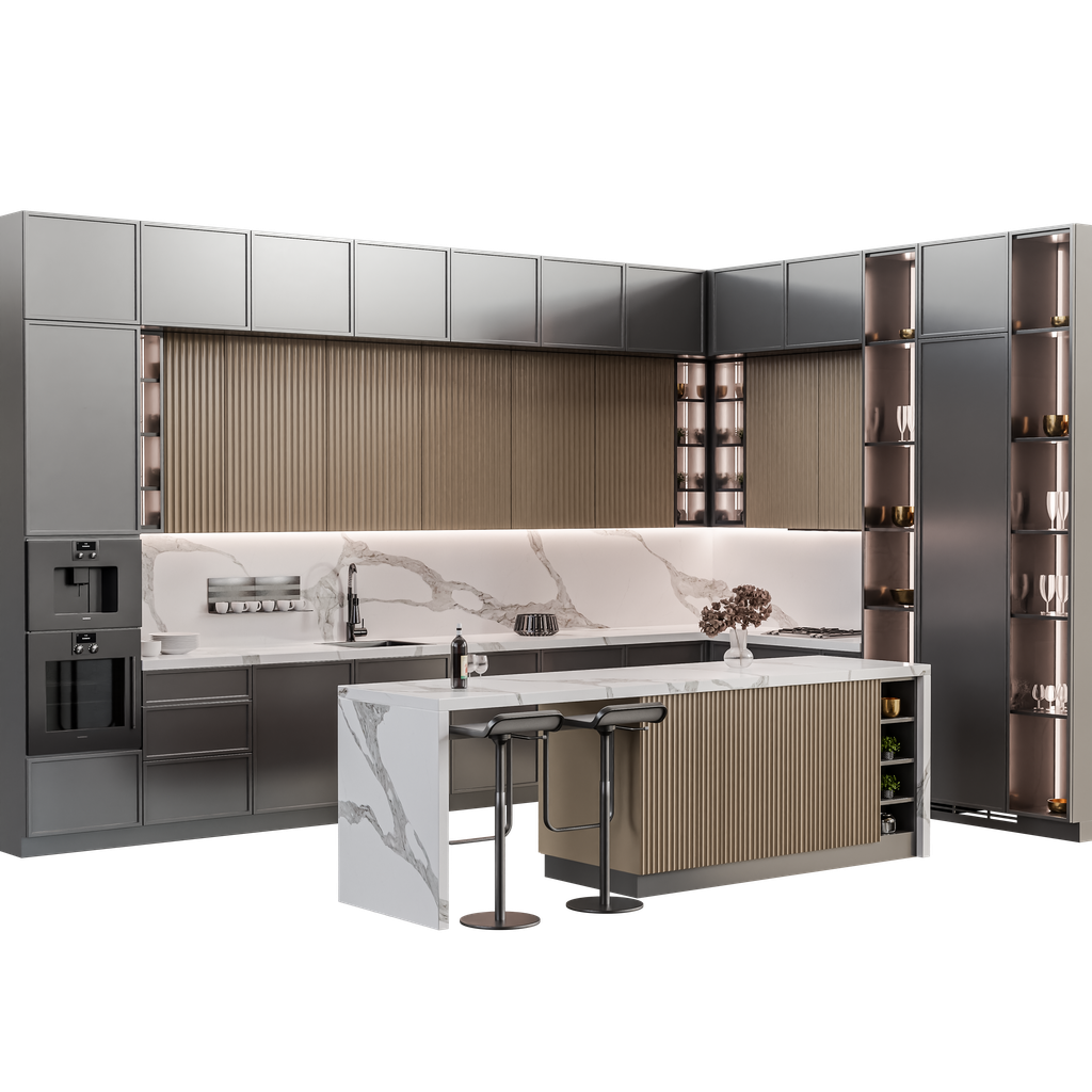 Modern kitchen E Kitchen Sets models BlenderKit
