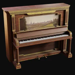 Late 1800s Upright Piano