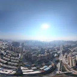 Highsky building clouds sunshine