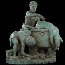statue of Vs Roasting of the Boar