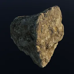 Shore Ground Rock Low Poly