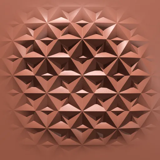 Seamless 3D sculpting brush for creating geometric triangular hexagonal patterns on models, ideal for armor and architectural designs.