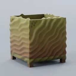 Ripple patterned planter(with drip tray)