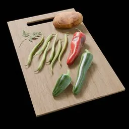 Kitchen Prep Board with Vegetations