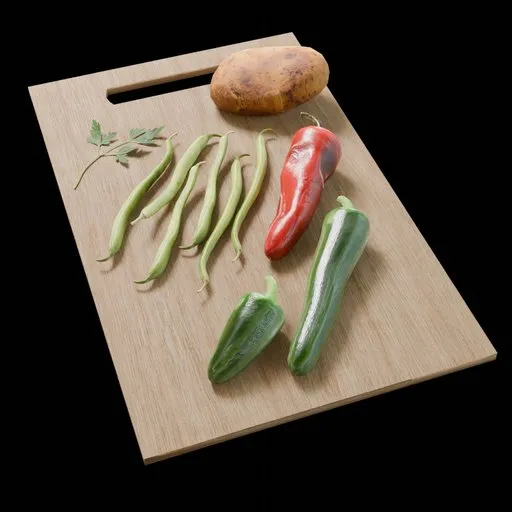 Kitchen Prep Board with Vegetations
