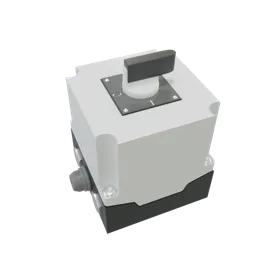 Detailed 3D model of a toggle switch for Blender, perfect for construction visuals.