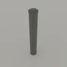 Highly detailed 3D model of a cylindrical metal post for Blender rendering and architectural visualization.