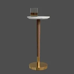 Mid Century Marble Drink Table