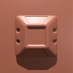 3D sculpting brush thumbnail for creating square sci-fi node patterns on 3D models in Blender.