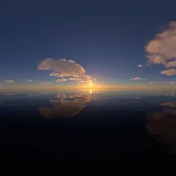 Clouds, sea, water, sky, sunset