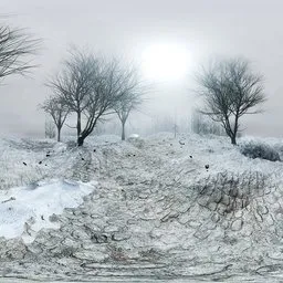 Snowy Winter Field