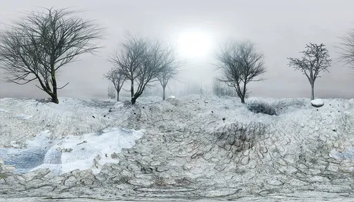 Snowy Winter Field