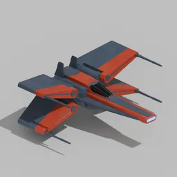 Low-poly spaceship