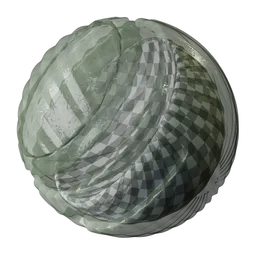 Green patterned glass