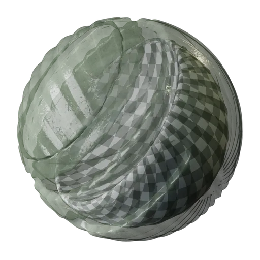 Green patterned glass