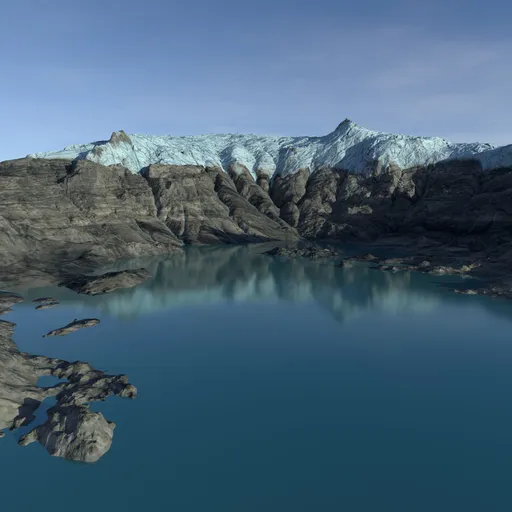 Glacier Lake Terrain Landscape