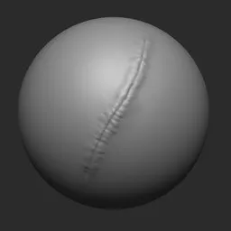 Blender 3D sculpting brush for realistic flesh scar and cut effects on 3D models.