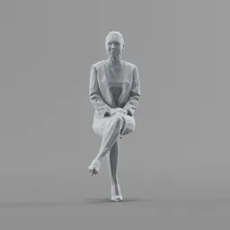 Lowpoly Female Sitting