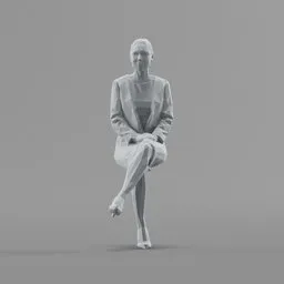 Lowpoly Female Sitting