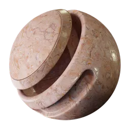 High-resolution pink marble PBR texture for 3D modeling and rendering in Blender and other applications.