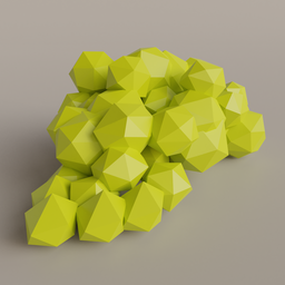 Low Poly Green Grapes