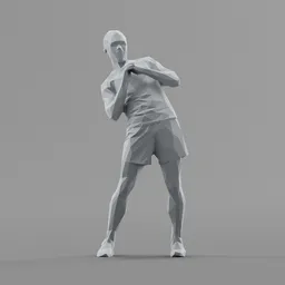 Lowpoly Male Sport Character